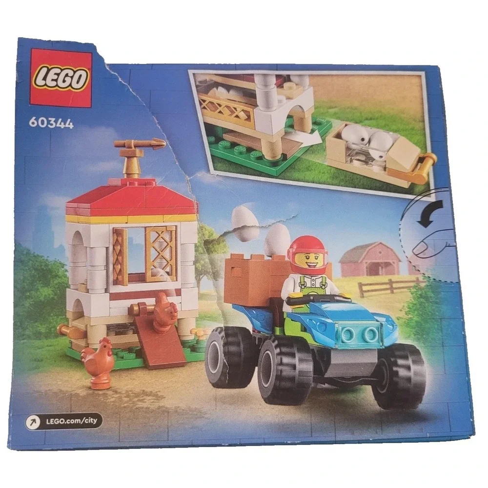Lego City Chicken Henhouse 60344 101 Pieces Ages 5+ EGGS - New Damaged Box